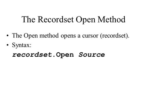 recordbste|recordset open.